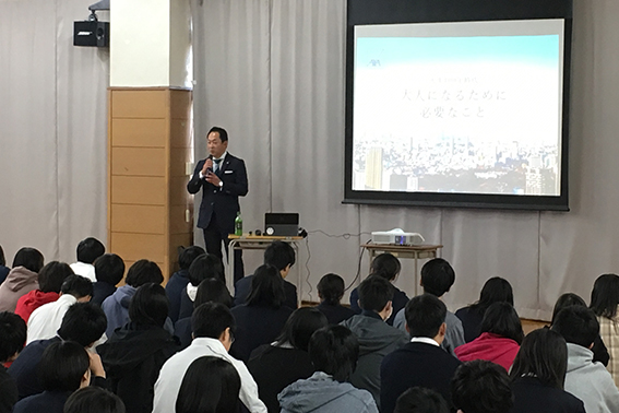 2019年11月13日 東京都立田園調布高等学校 生徒:230名 講師:首都圏第六FA支社 虫生 好伸FA